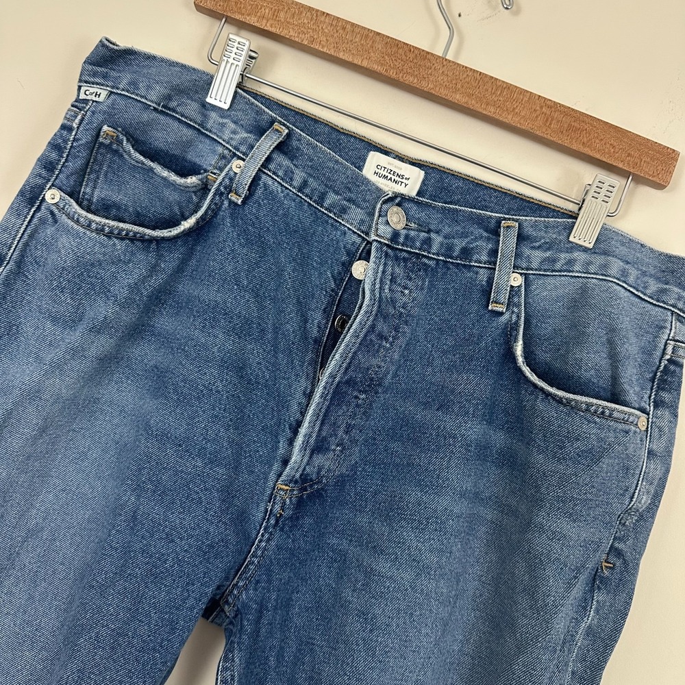 Citizens of Humanity Charlotte Jeans Blue Denim Straight Leg Womens 32x28 1731H